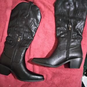 Black Leather Women's Boots